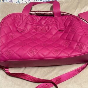Juicy Couture Fuchsia Quilted Travel Bag